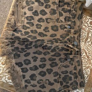 Blank NYC Cheetah Shorts